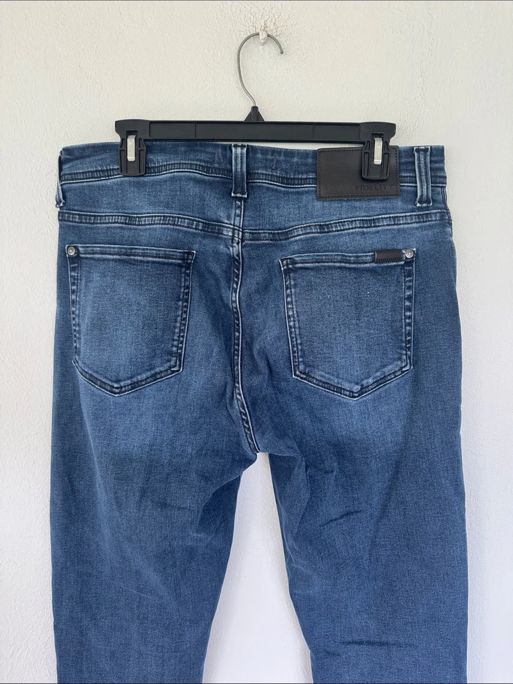 Fidelity Denim Jimmy Royalton dark wash cotton stretch slim fit jeans size 34